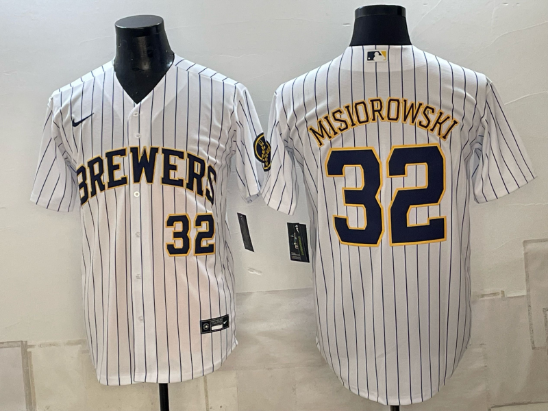 Men 2026 Milwaukee Brewers #32 Misiorowski White Game Nike MLB Jersey 10120